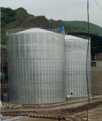 集安粮食钢板仓的安装全过程不用热焊接